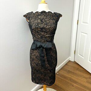 Tadashi Shoji | Dresses | Tadashi Shoji Black Lace Scalloped Edge Ribbon Belt Dress Sz 2 | Poshmark Tadashi Shoji | Dresses | Tadashi Shoji Black Lace Scalloped Edge Ribbon Belt Dress Sz 2 | Poshmark